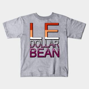 Lesbian Le Dollar Bean Flag Colors Kids T-Shirt